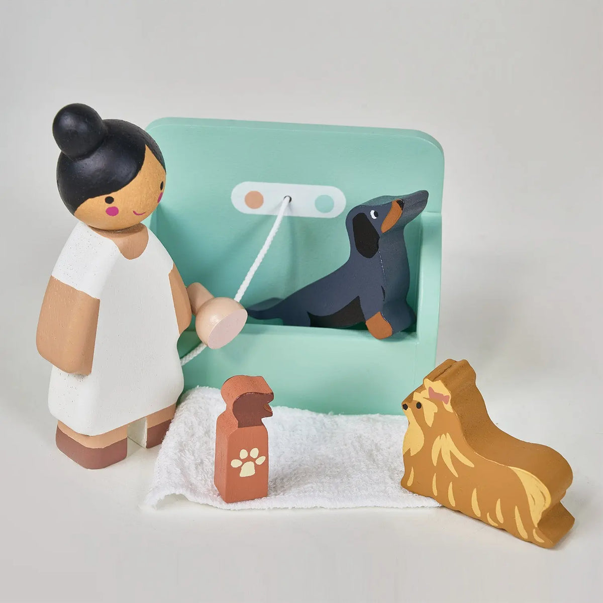 Tender Leaf Waggy Tails Wooden Dog Salon Play Set