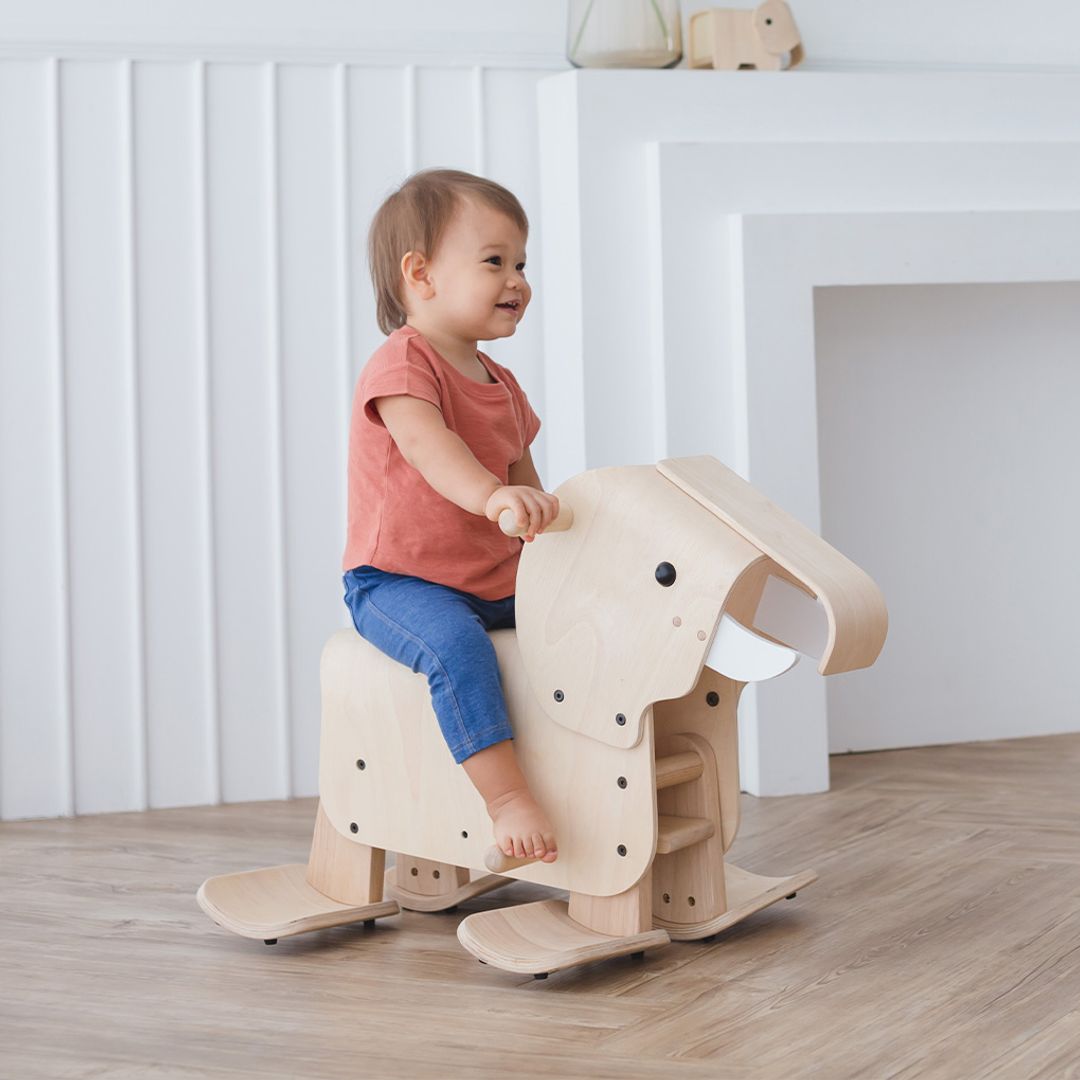 PlanToys Walking Elephant Wooden Ride-On