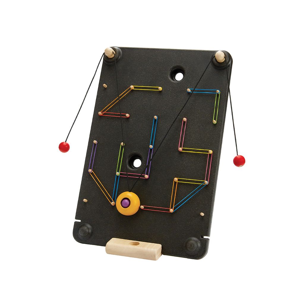 PlanToys Wooden Wall Ball Pulley Game