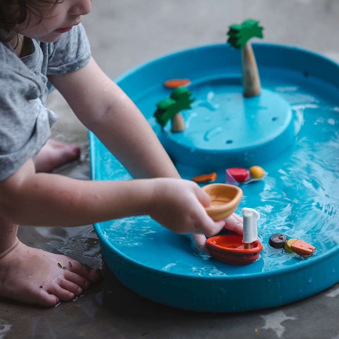 PlanToys Water Play Set with Rubber Tray