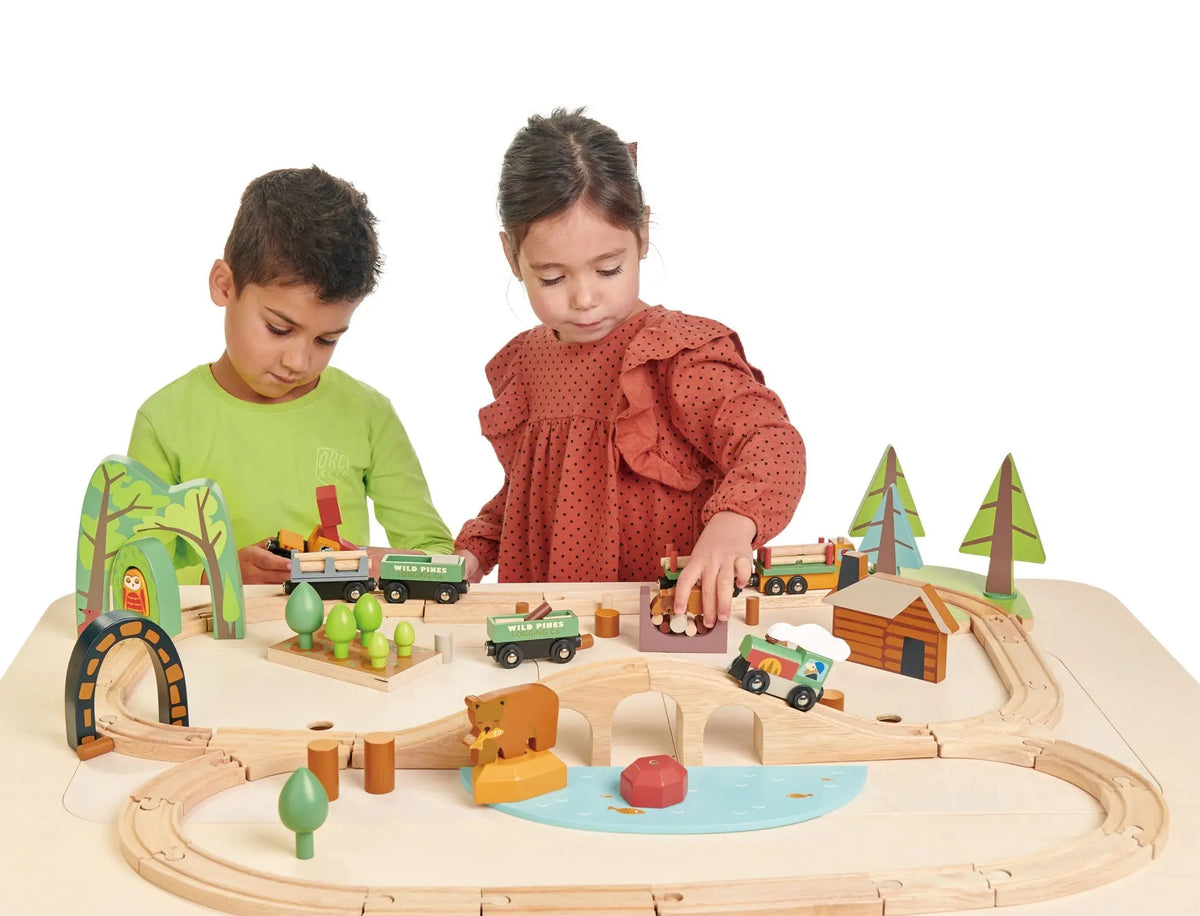 Tender Leaf Wild Pines Wooden Train Set