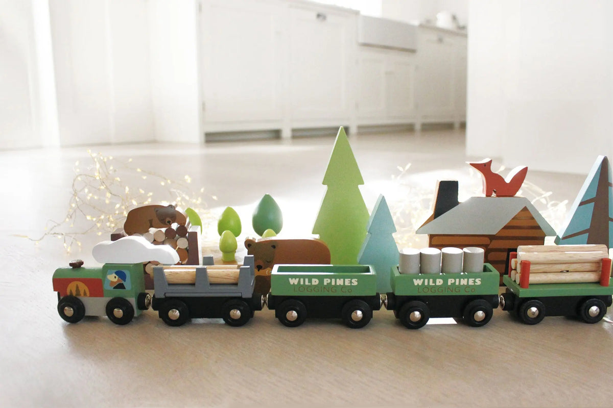 Tender Leaf Wild Pines Wooden Train Set