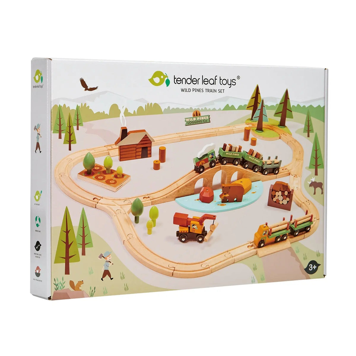 Tender Leaf Wild Pines Wooden Train Set