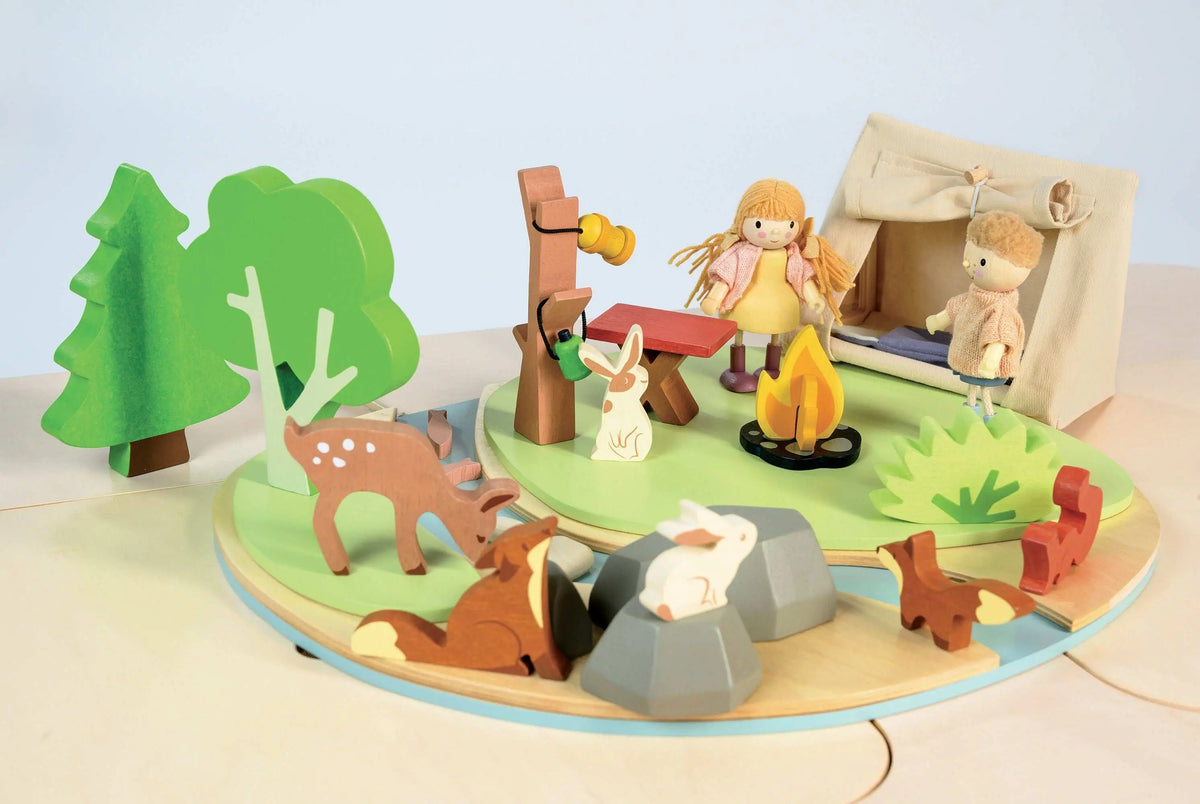 Tender Leaf Wildlife Camping Wooden Play Set