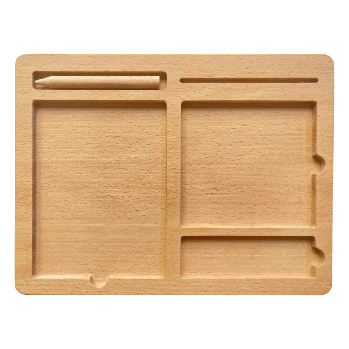 3-Part Wooden Sand & Activity Tray with Pen – product image 1