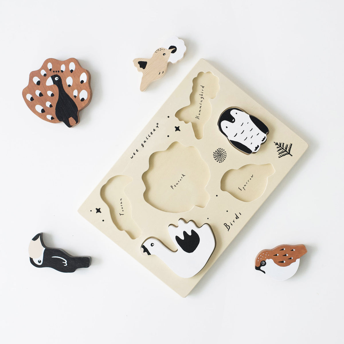 Wooden Tray Puzzle - Birds - The Baby Penguin