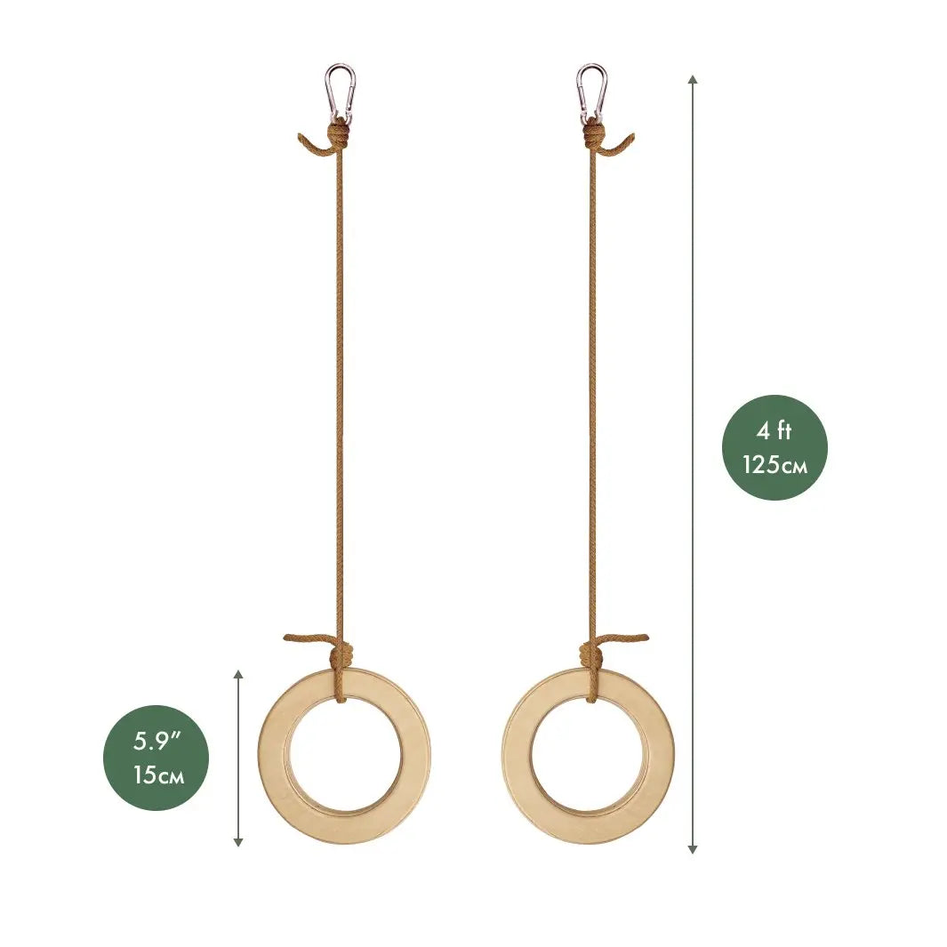 Wooden gymnastic rings for kids - The Baby Penguin