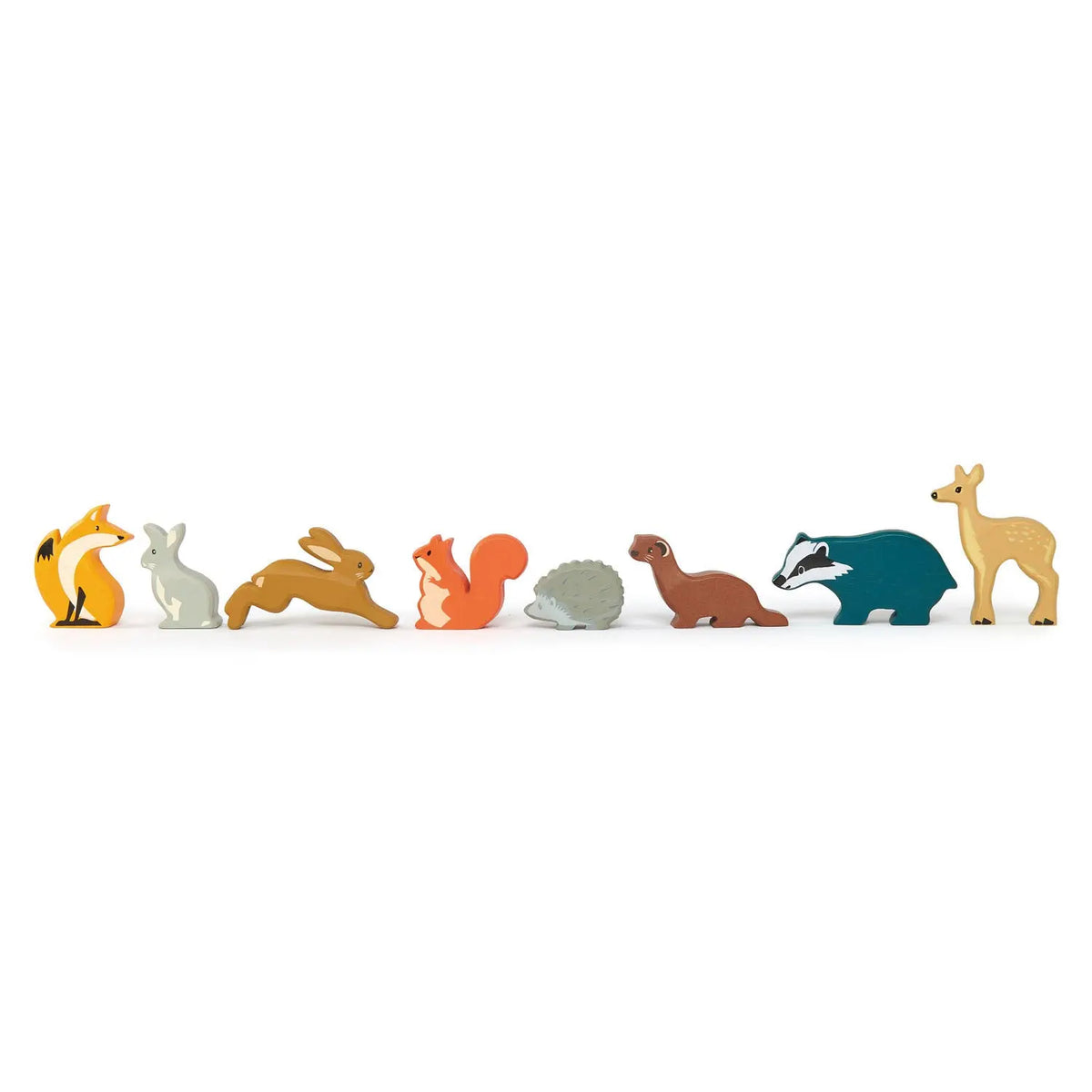 Tender Leaf Woodland Wooden Animals with Display Shelf