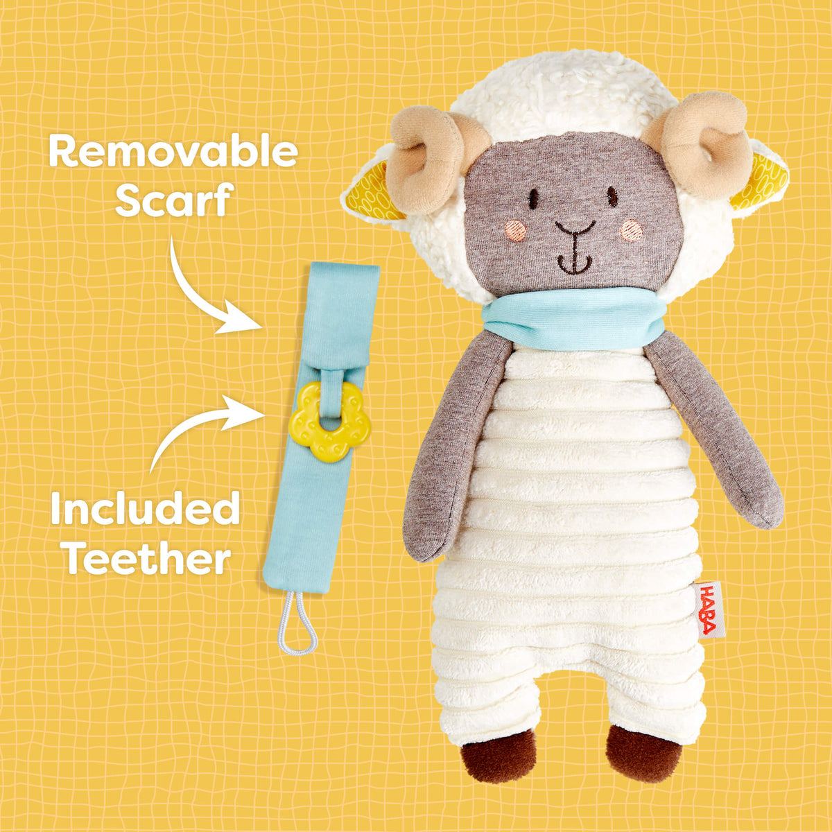 Woolbert the Ram Cuddly Baby Sensory Toy - The Baby Penguin