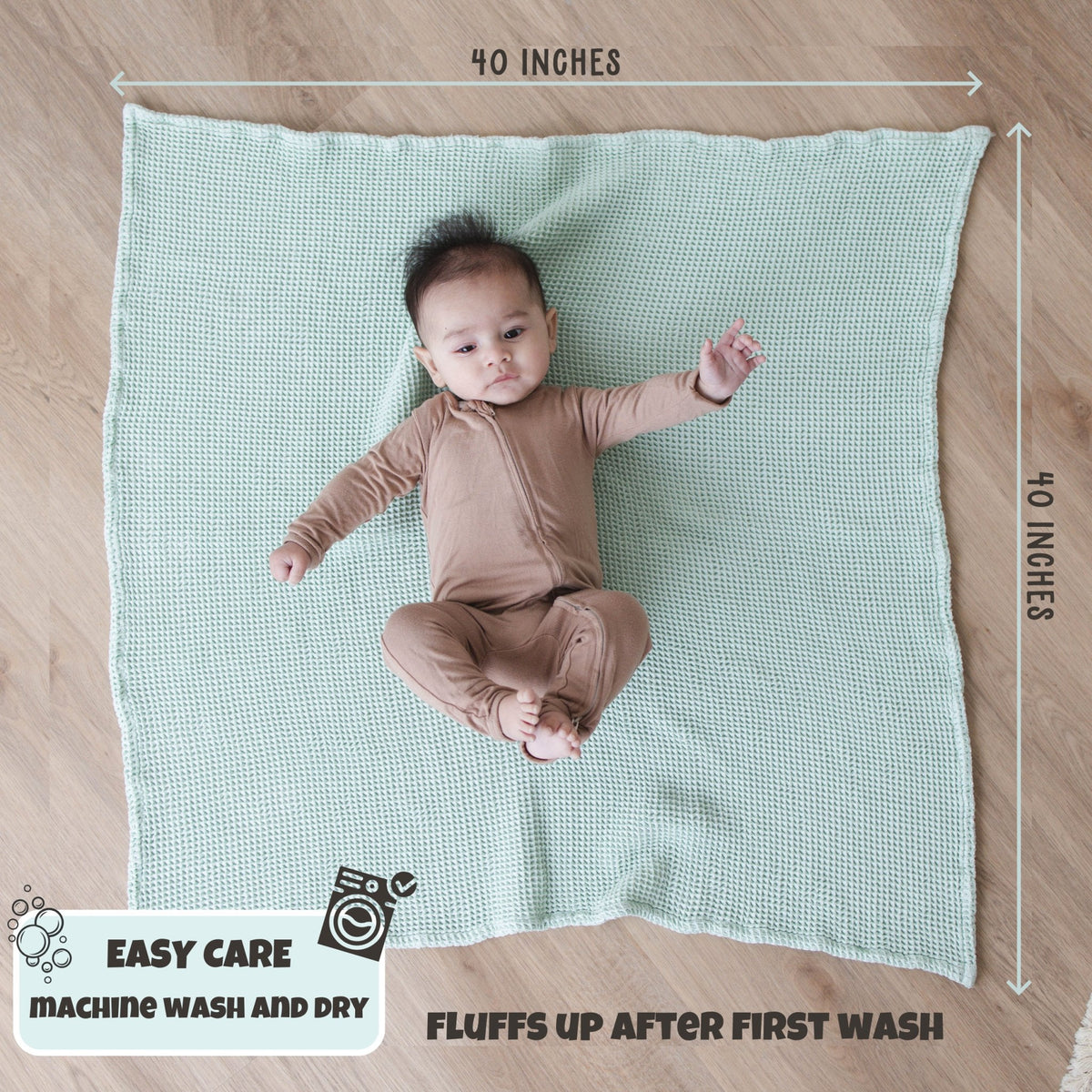 SpiritnSprout: Manufacturer 40-by40-inch size graphic illustrated with a mint blanket
