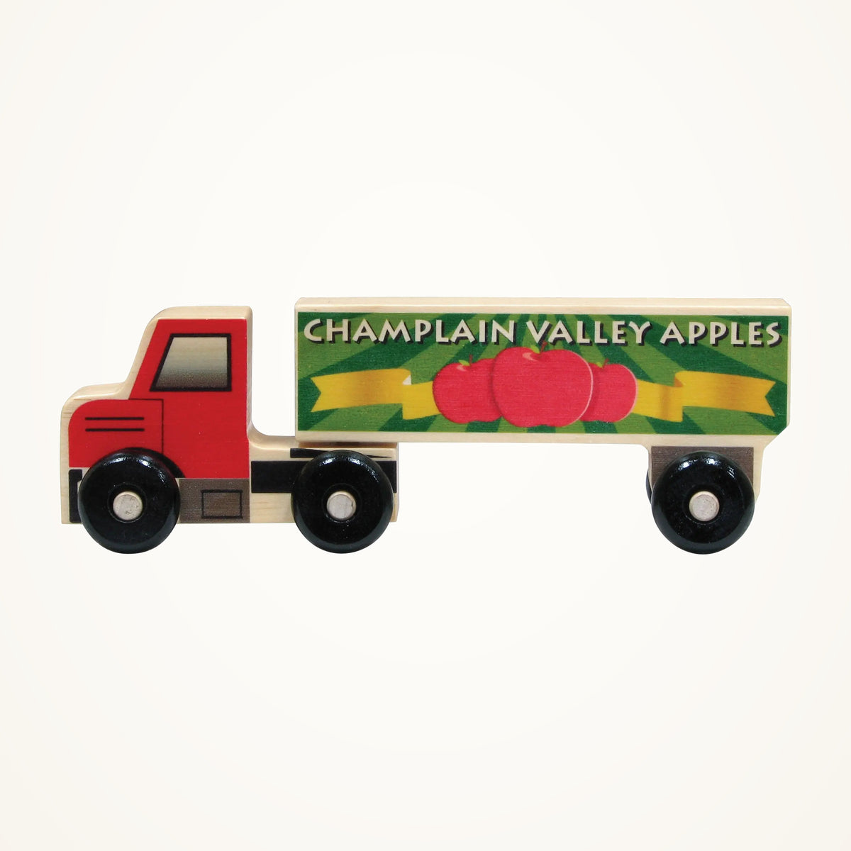Maple Landmark Apples Semi Truck Scoot photographed on a warm ivory background.