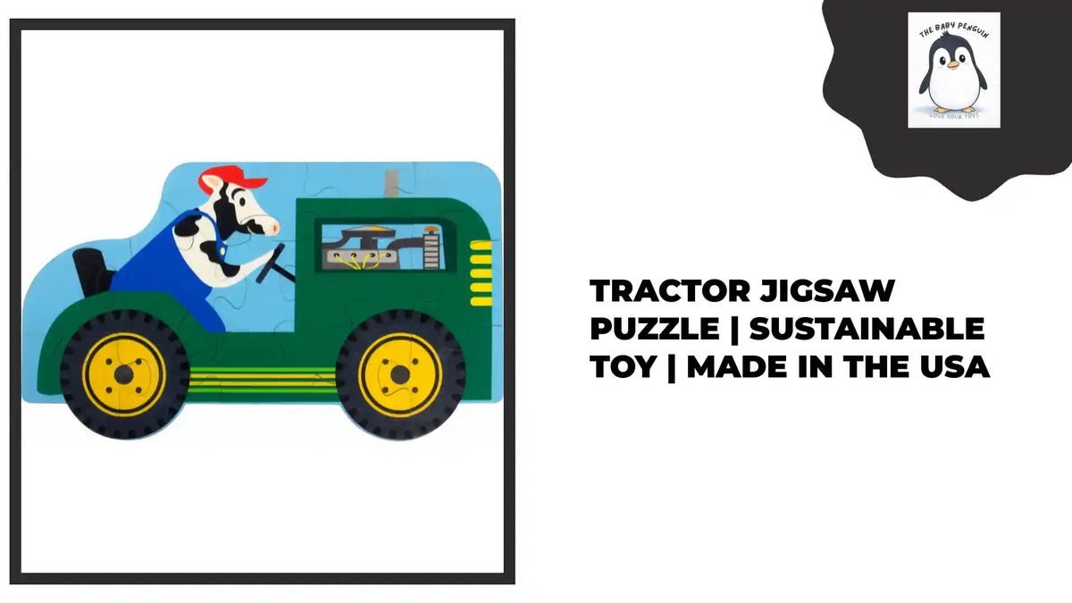 Tractor Jigsaw Puzzle | Sustainable Toy | Made in the USA by@Outfy