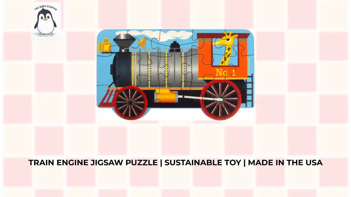 Train Engine Jigsaw Puzzle | Sustainable Toy | Made in the USA by@Outfy