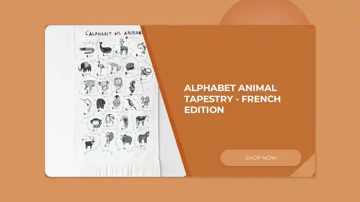 Alphabet Animal Tapestry - French Edition by@Outfy