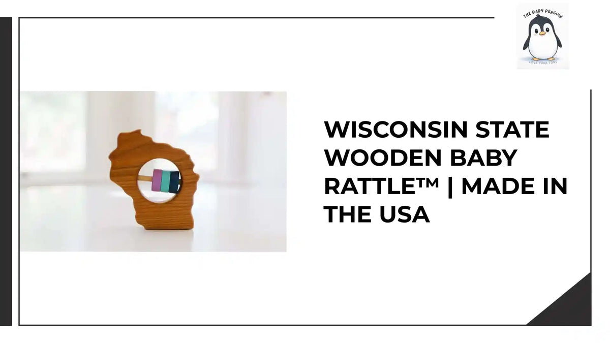 Wisconsin State Wooden Baby Rattle™ | Made in the USA by@Outfy