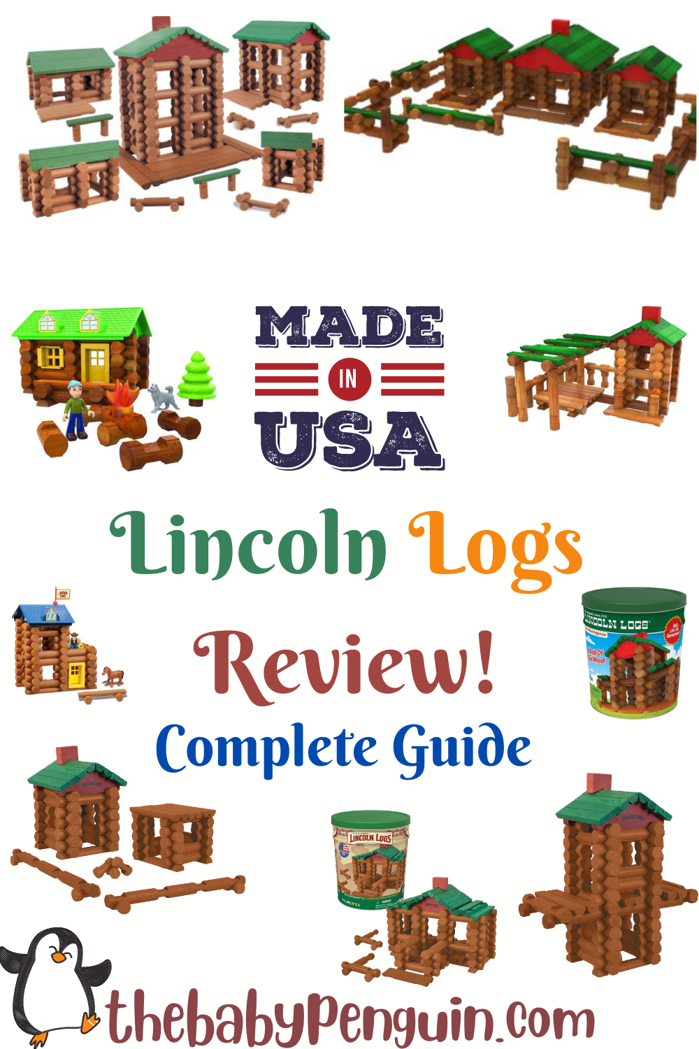 Lincoln Logs wooden building sets in The Baby Penguin buying guide