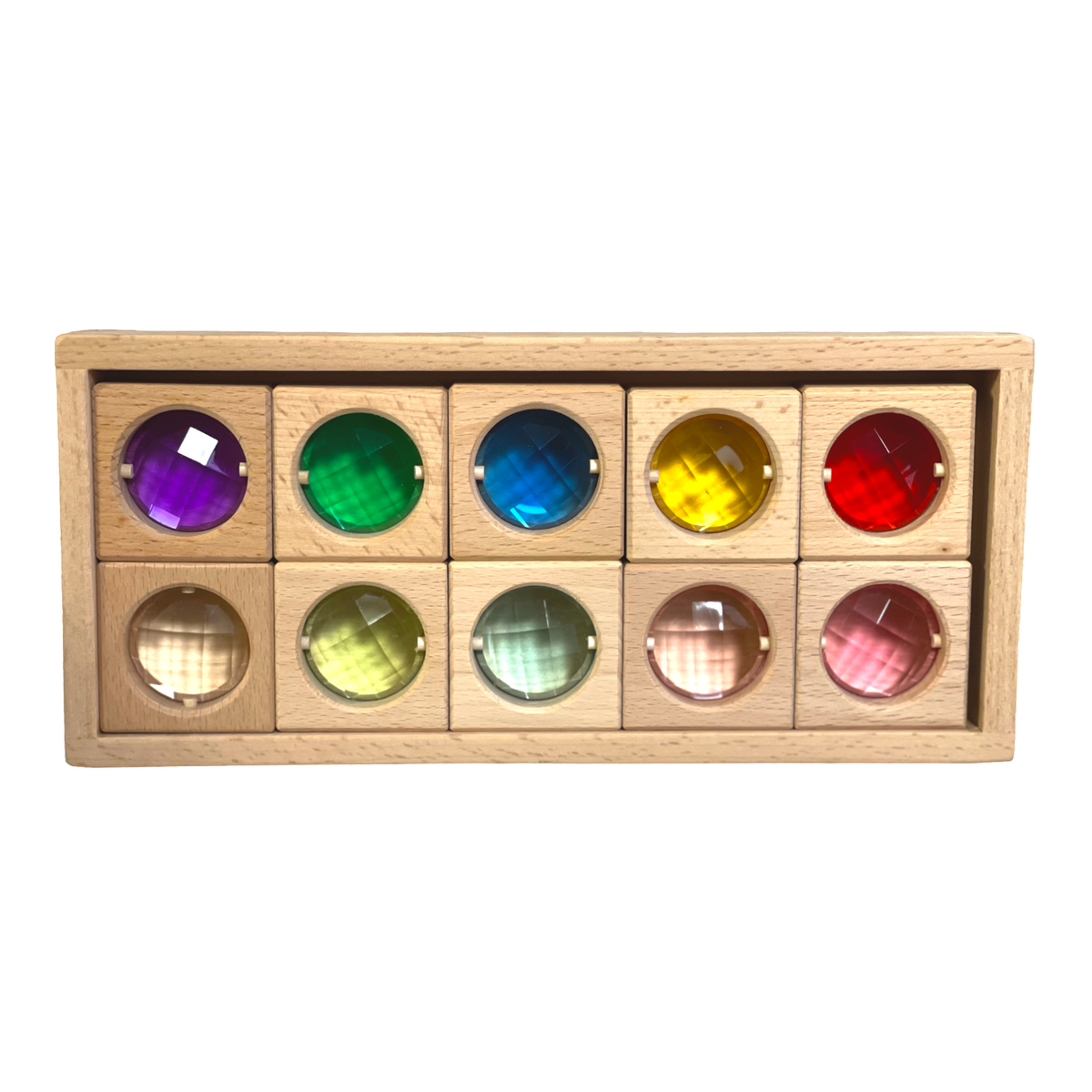10-Piece Gemmed Translucent Window Block Set with Tray – view 3