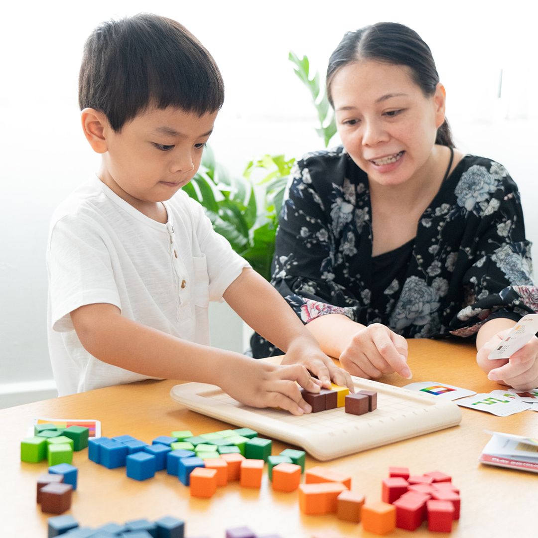 PlanToys Unit Plus Wooden Counting Cubes, 100 Pieces