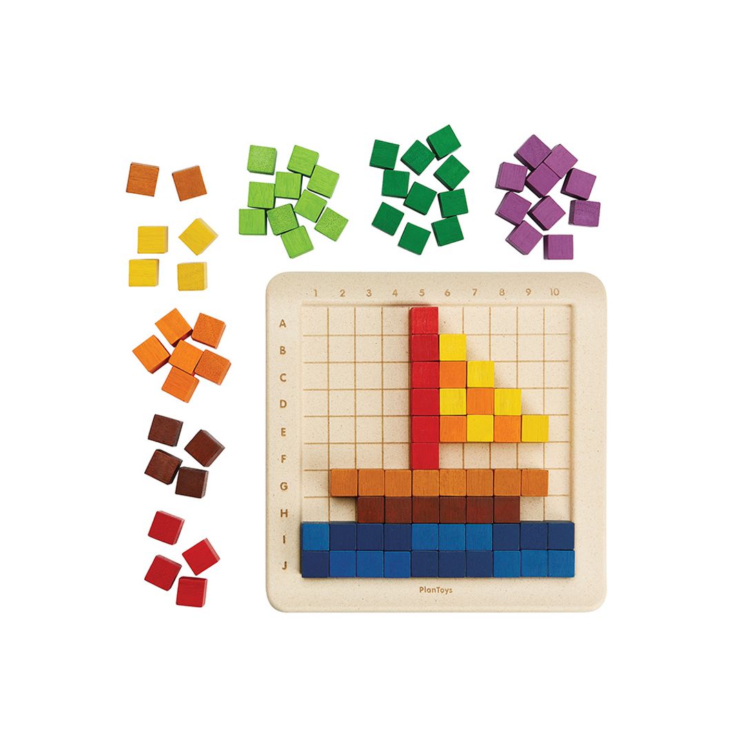 PlanToys Unit Plus Wooden Counting Cubes, 100 Pieces