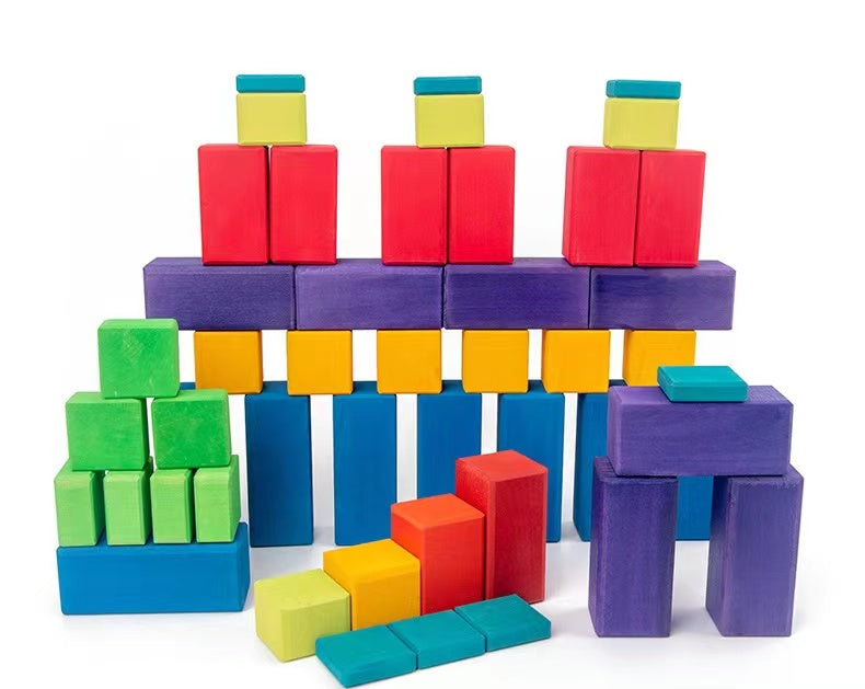 Green Elephant 100-Piece Stained Stepped Counting Blocks – product view