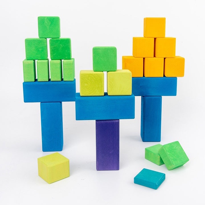 Green Elephant 100-Piece Stained Stepped Counting Blocks – product view