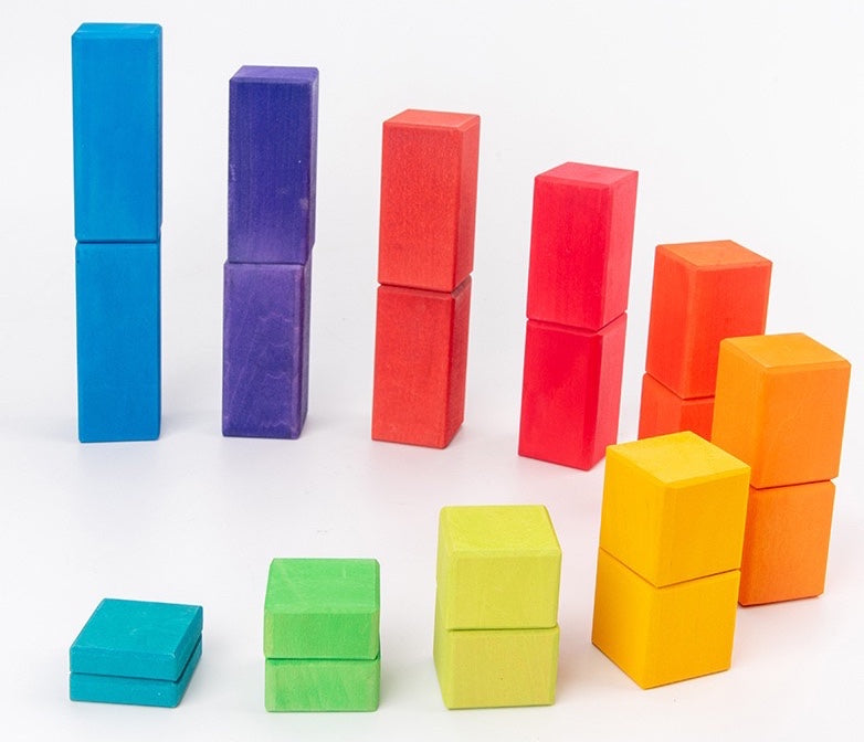 Green Elephant 100-Piece Stained Stepped Counting Blocks – product view