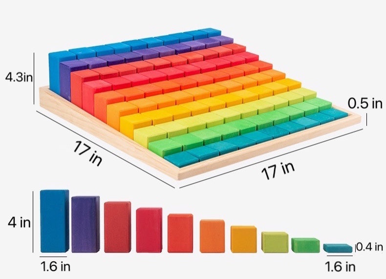 Green Elephant 100-Piece Stained Stepped Counting Blocks – product view