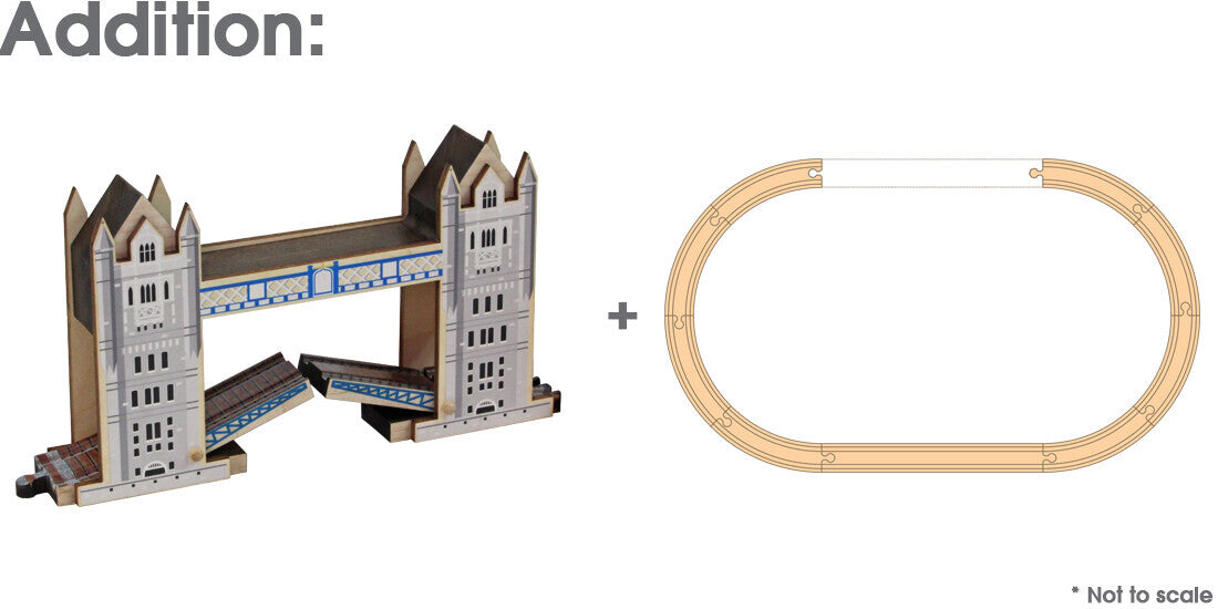 Tower Bridge on the River Thames | Wooden Bridge for NameTrains by Maple Landmark – additional product view