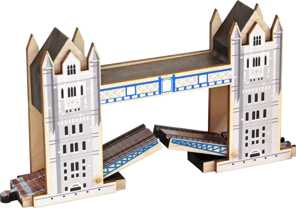 Tower Bridge on the River Thames | Wooden Bridge for NameTrains by Maple Landmark – product photo