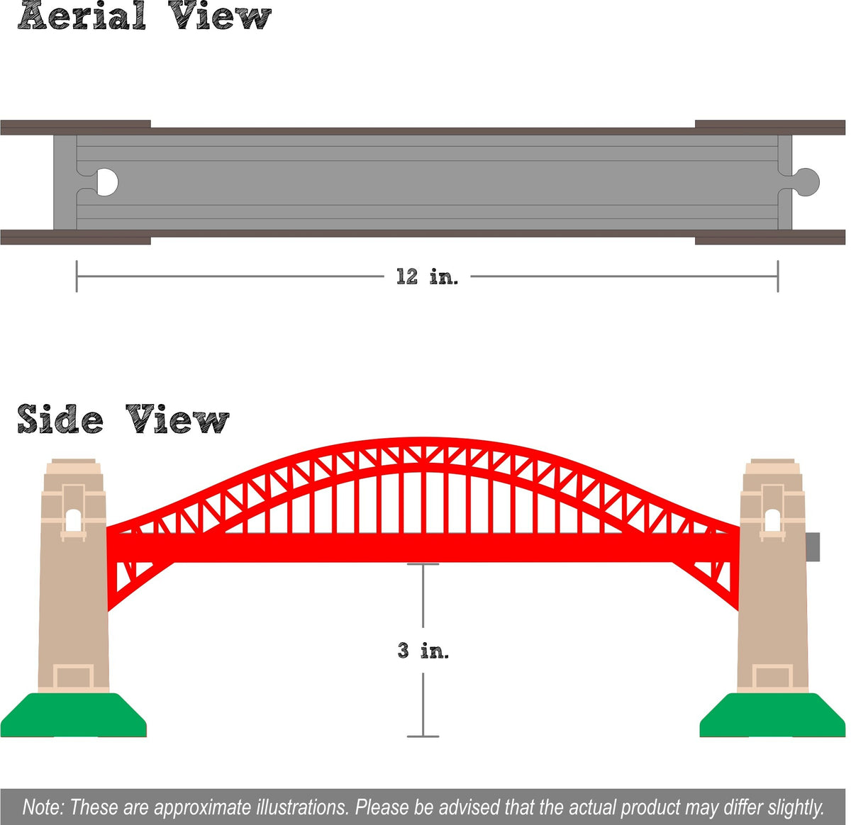 Track, Hell Gate Bridge | Wooden Train Bridge for NYC Lovers by Maple Landmark – additional product view