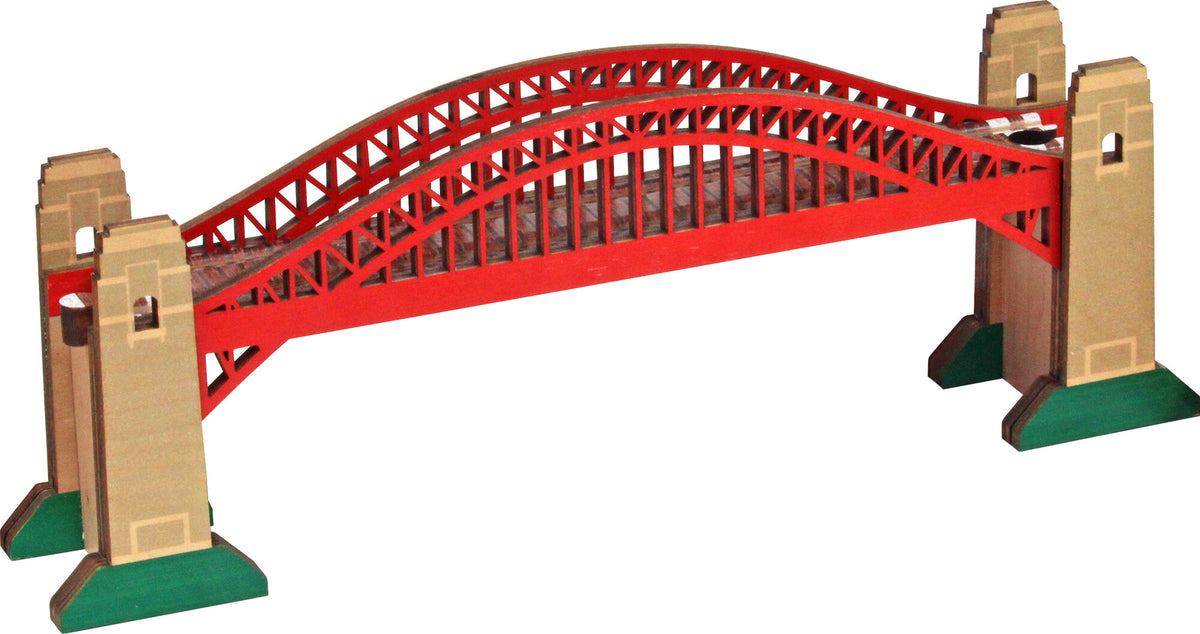 Track, Hell Gate Bridge | Wooden Train Bridge for NYC Lovers by Maple Landmark – product photo