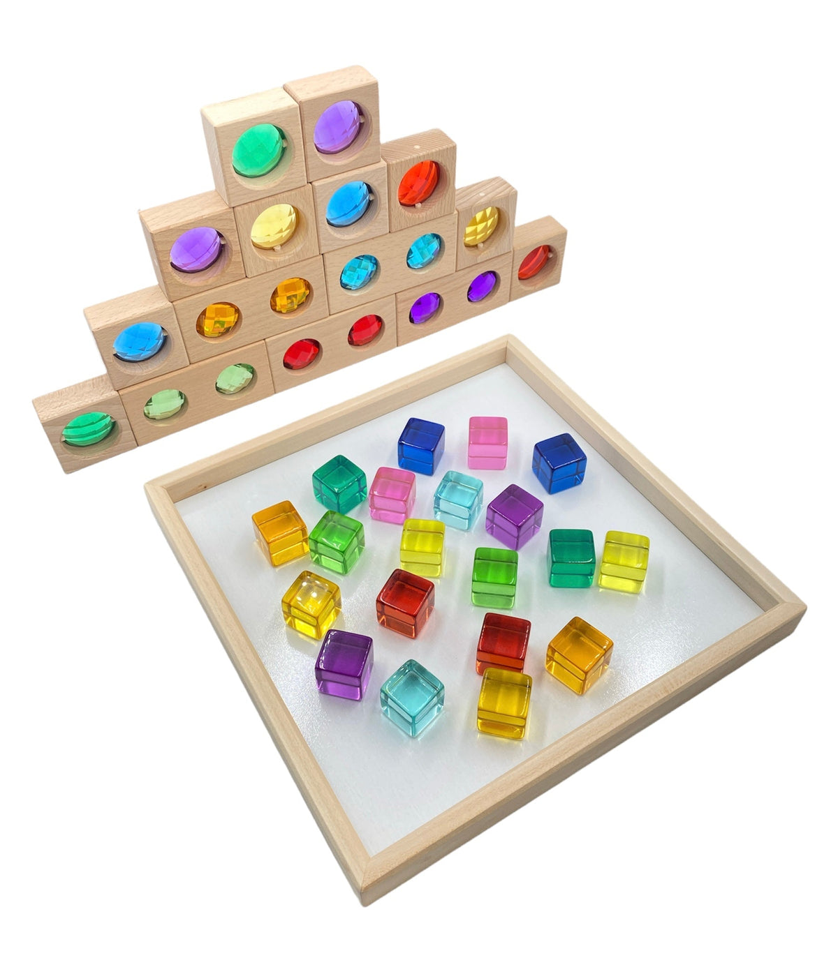 35-Piece Gem Window Block & Lucite Cube Set by Green Elephant Home and Toys – alternate view 3