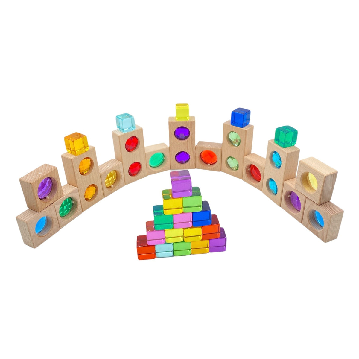 35-Piece Gem Window Block & Lucite Cube Set by Green Elephant Home and Toys – alternate view 4