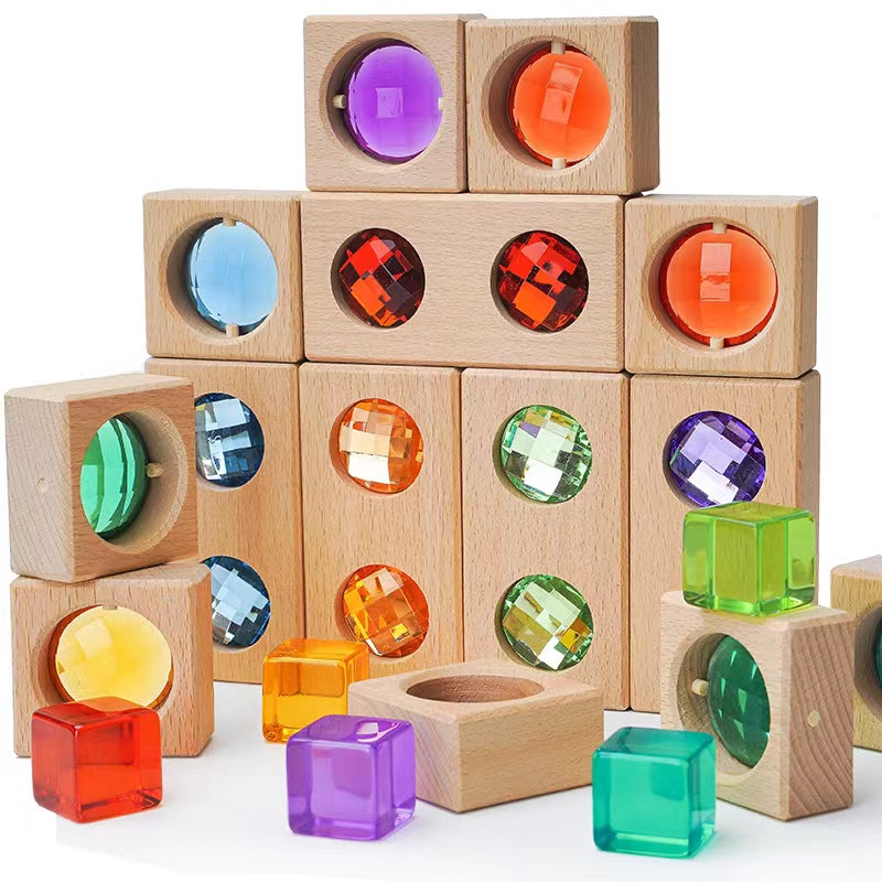 35-Piece Gem Window Block & Lucite Cube Set by Green Elephant Home and Toys – alternate view 8