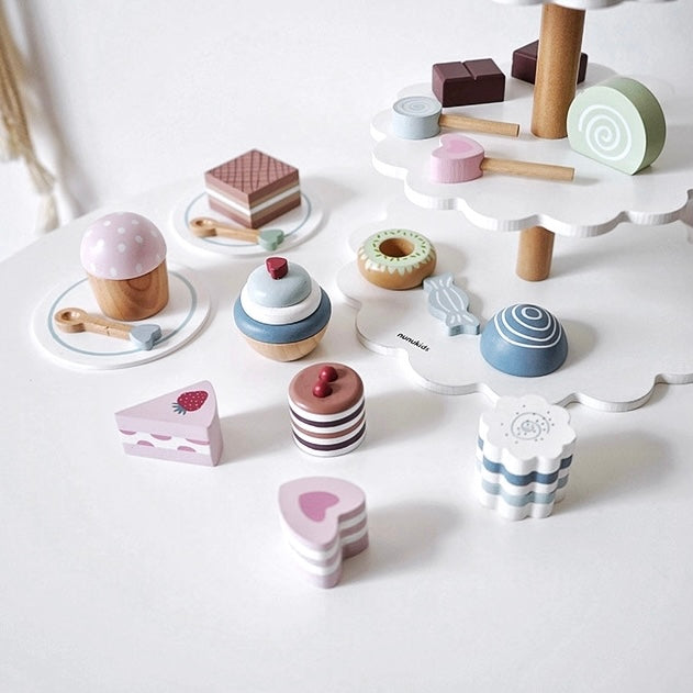 22-Piece Cake Pop Shop Wooden Bakery Playset by Green Elephant Home and Toys – alternate view 2