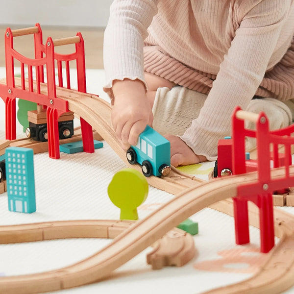 Tiny Land® Wooden Train Set for Children | Vehicles & Trains | The Baby Penguin