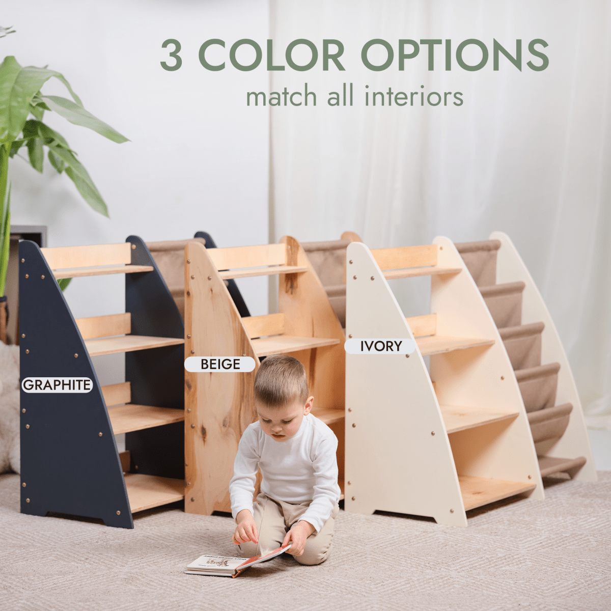 2in1 Montessori Shelf for Books and Toys - The Baby Penguin