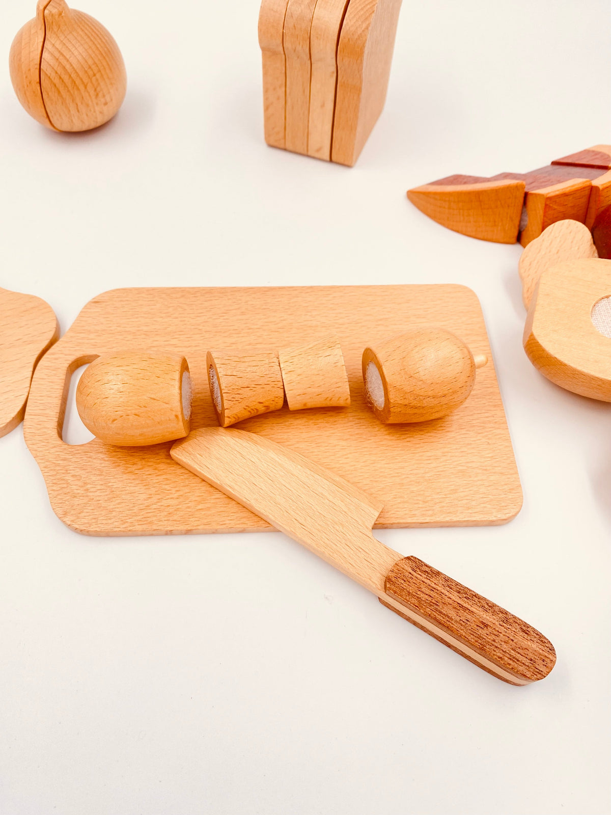 30-Piece Wooden Fruit & Vegetable Cutting Playset by Green Elephant Home and Toys – alternate view 5