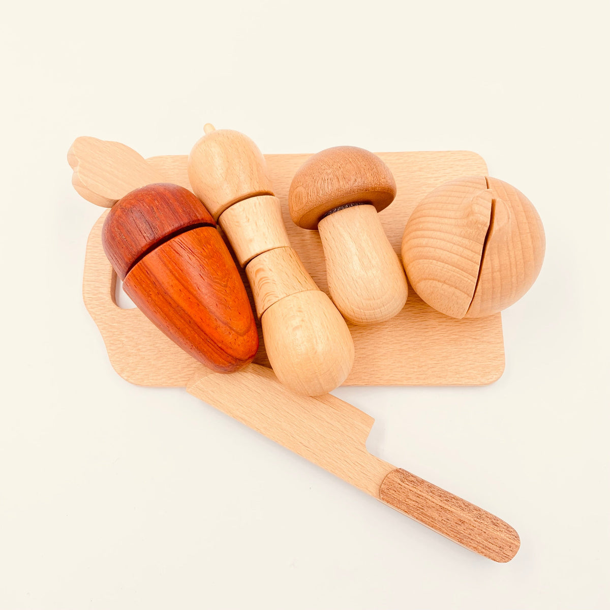 30-Piece Wooden Fruit & Vegetable Cutting Playset by Green Elephant Home and Toys – alternate view 11