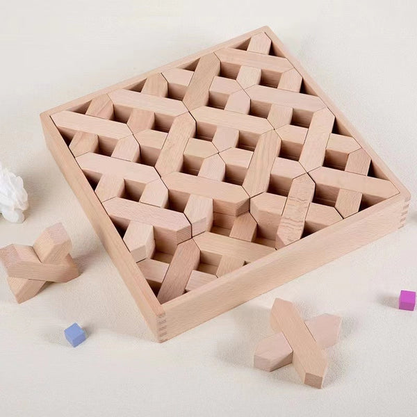 32 Pcs X-shape Blocks Set with Storage Tray |  | The Baby Penguin