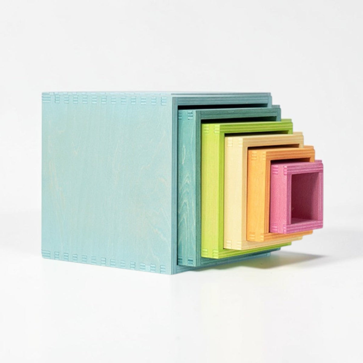 Green Elephant 6-Piece Pastel Wooden Nesting Box Set – product view