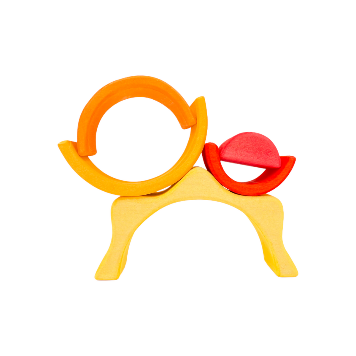 5-Piece Stained Mini Wooden Sun Rainbow Stacker by Green Elephant Home and Toys – alternate view 5