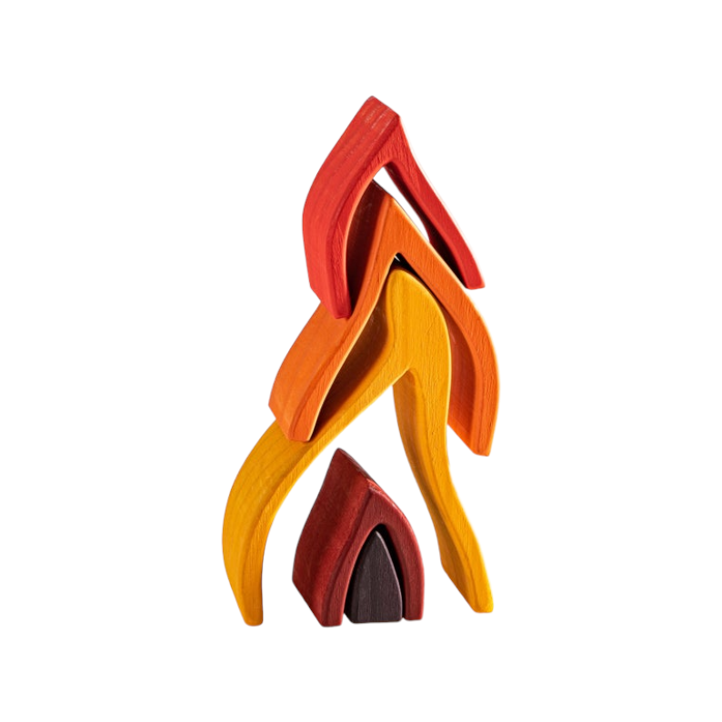 5-Piece Wooden Fire Stacker by Green Elephant Home and Toys – alternate view 3