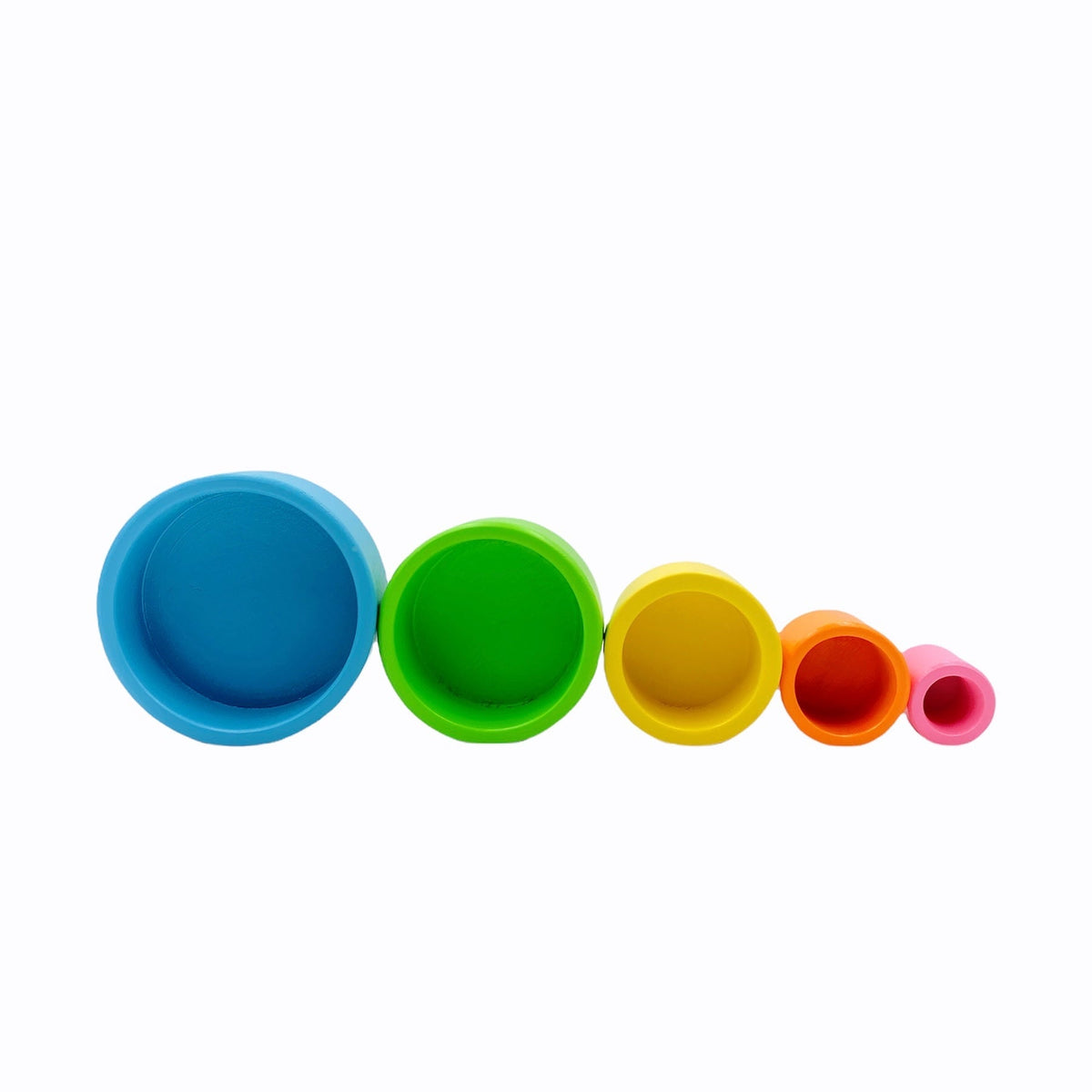 5-Piece Pastel Wooden Nesting Bowl Set by Green Elephant Home and Toys – alternate view 5