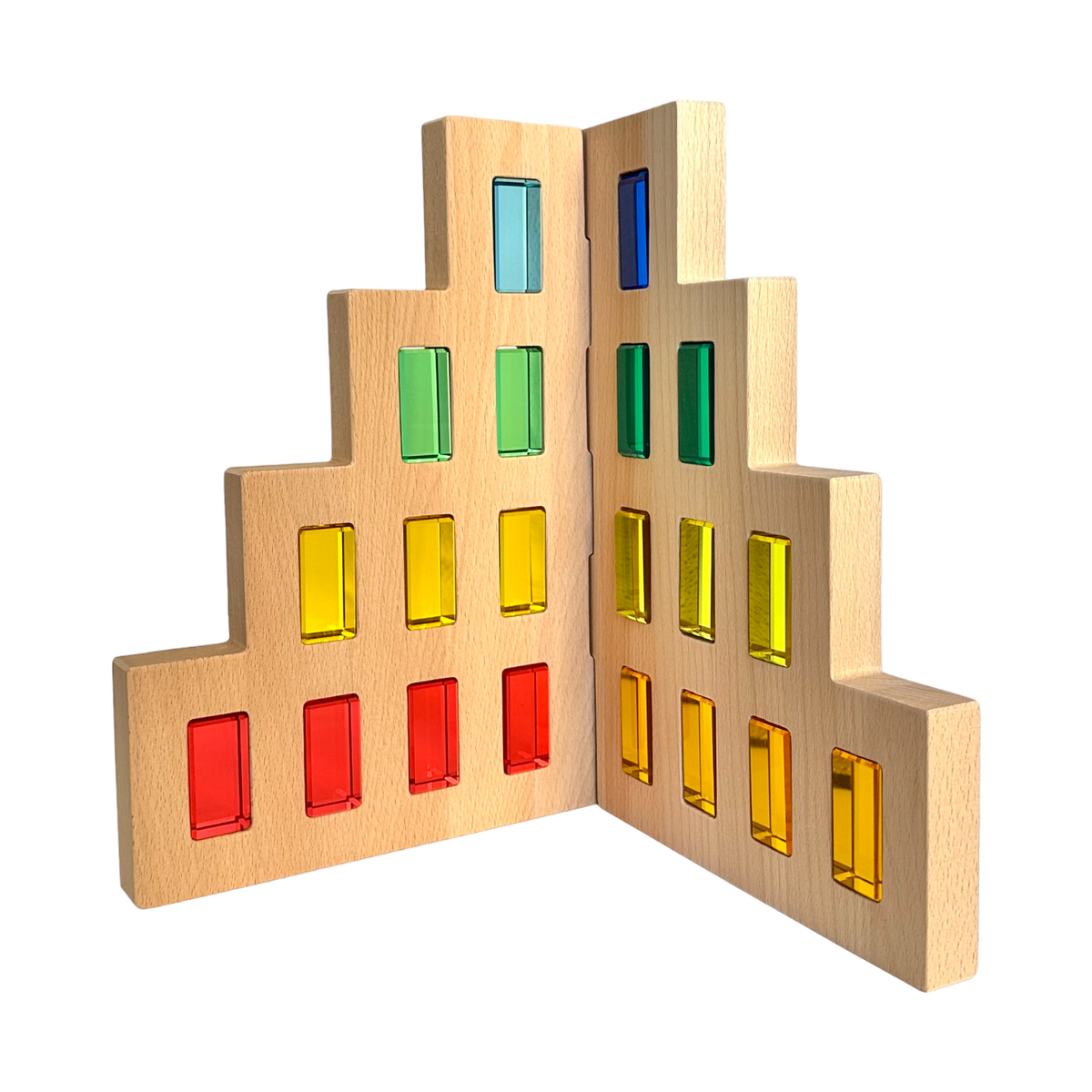 50-Piece Rainbow Rectangular Lucite Block Set with Tray – view 6