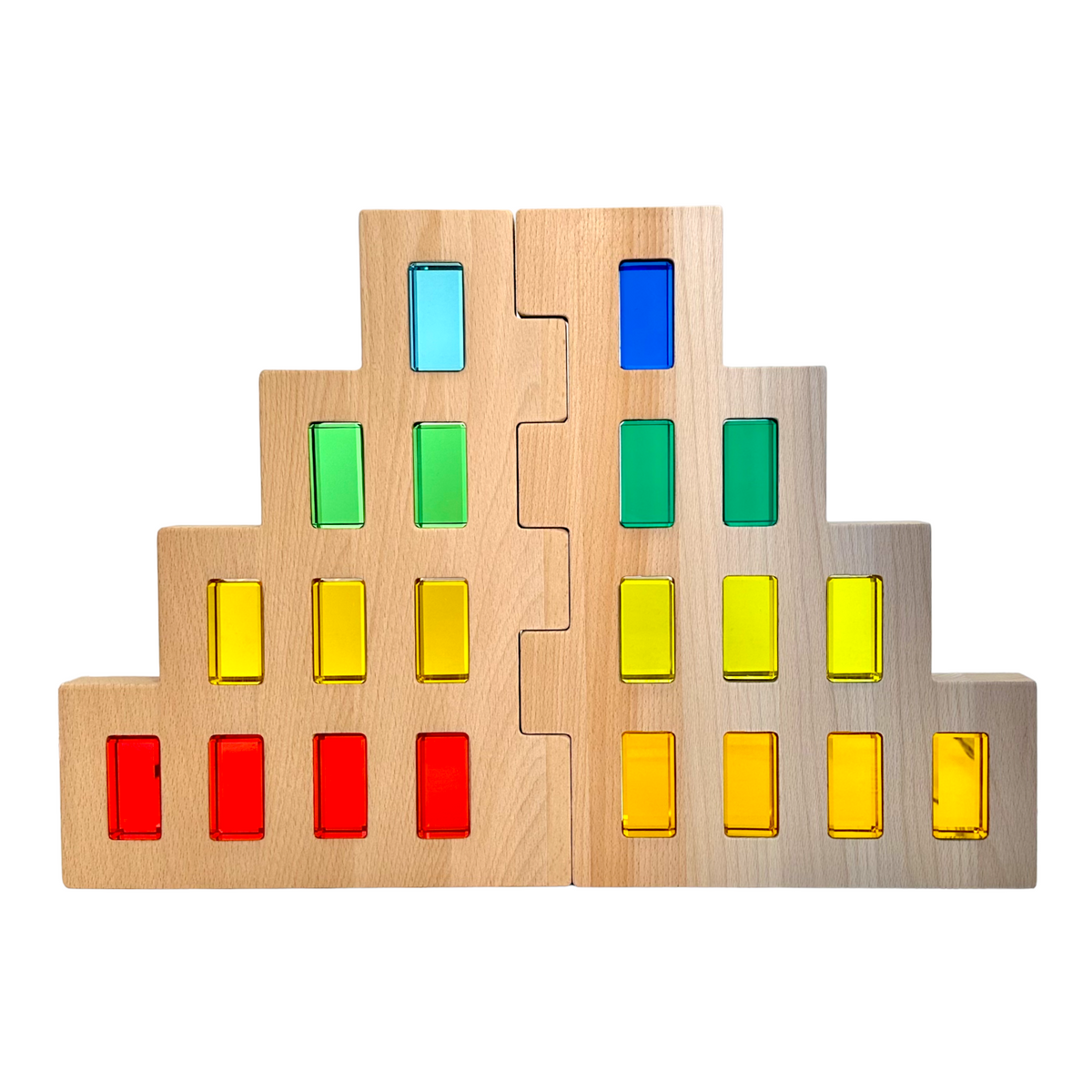 50-Piece Rainbow Rectangular Lucite Block Set with Tray – view 7