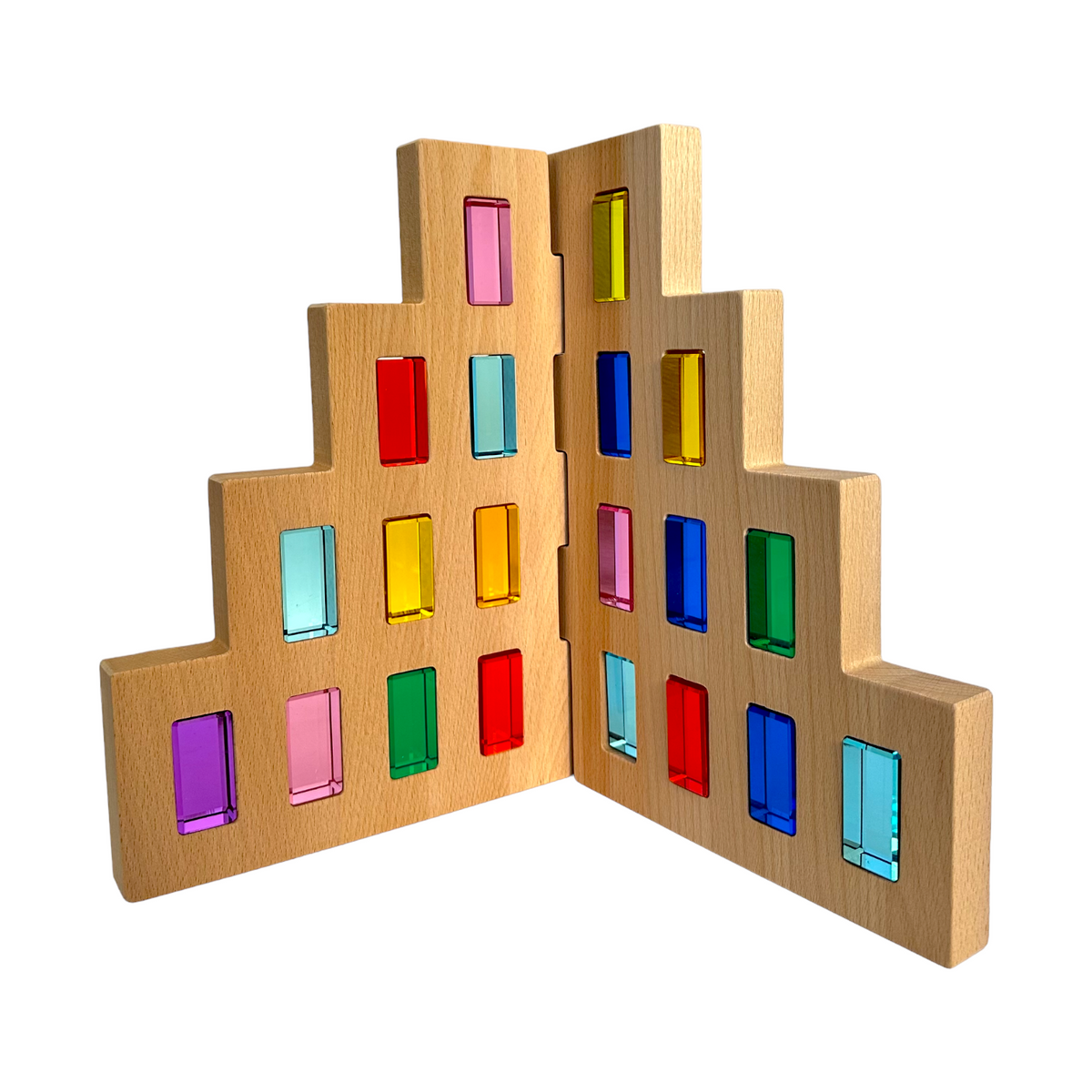 50-Piece Rainbow Rectangular Lucite Block Set with Tray – view 8