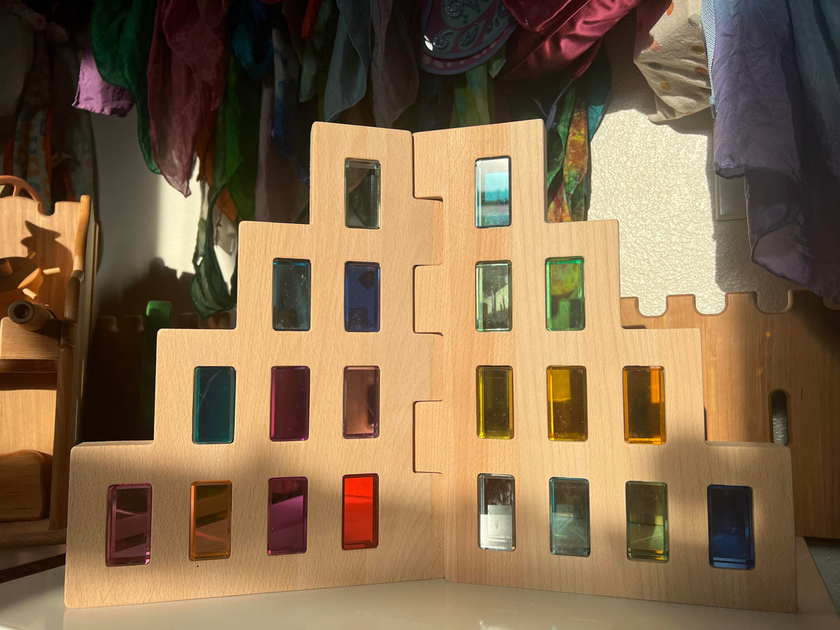 50-Piece Rainbow Rectangular Lucite Block Set with Tray – view 12