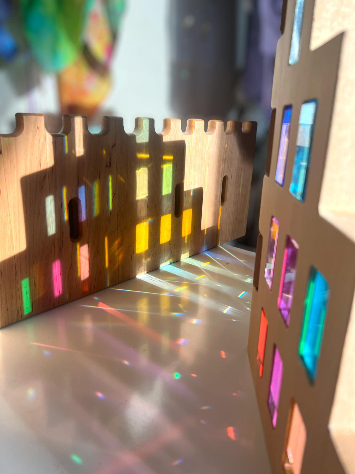 50-Piece Rainbow Rectangular Lucite Block Set with Tray – view 13