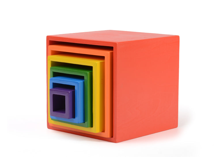 Green Elephant 6-Piece Primary Wooden Nesting Box Set